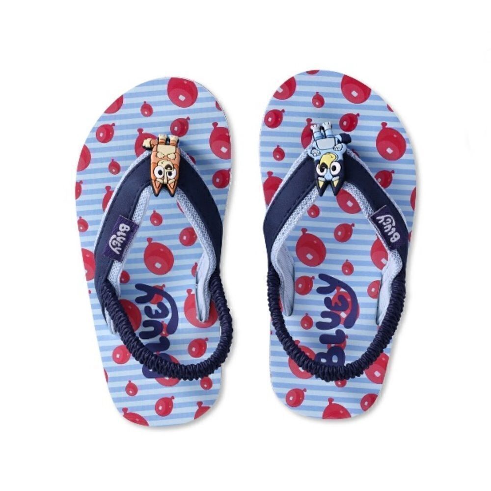 Baby Toddler Bluey Flip Flops with Heel Strap Sandals Shoes Size 5/6